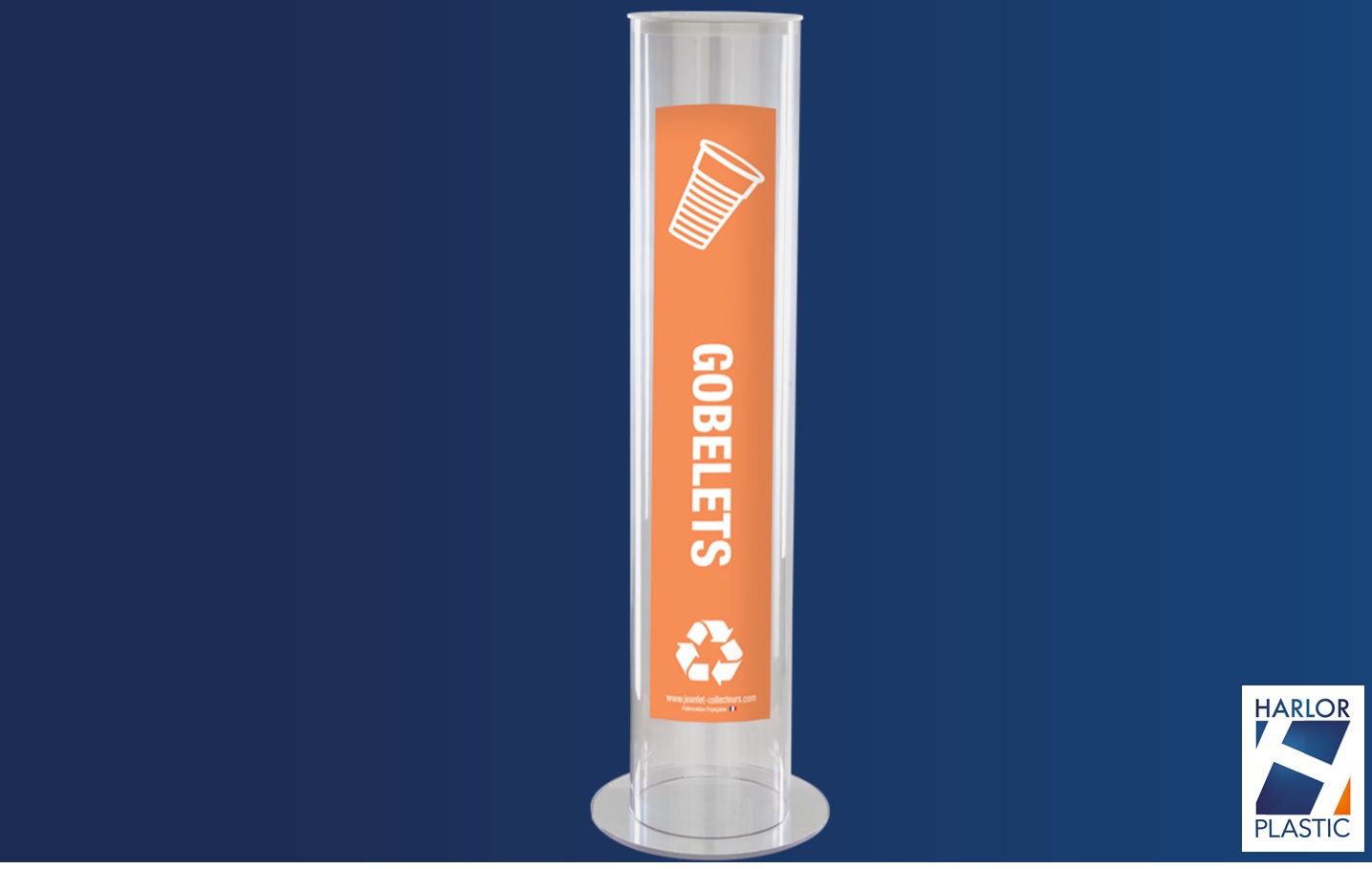 COLLECTEUR DE GOBELETS EN PLASTIQUE EN VRAC